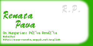 renata pava business card